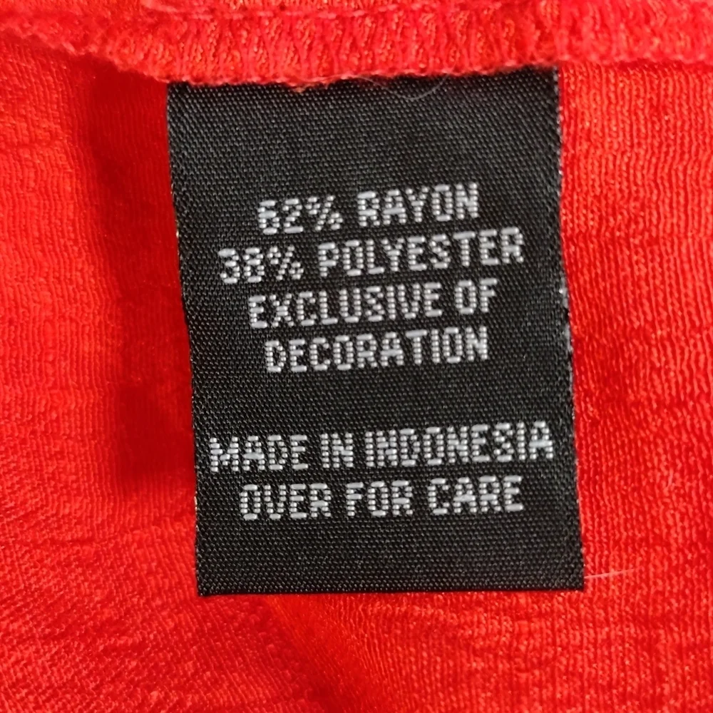 AGB Women's Red Off the Shoulder Embroidered 3/4 Sleeves Top Blouse Size Small - Picture 10 of 10